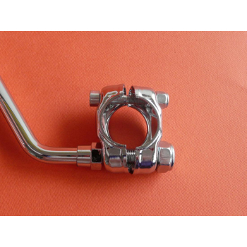 Round chromium-plated LEFT driving mirror, approved, for bar Ø 20 - 22 - 25mm