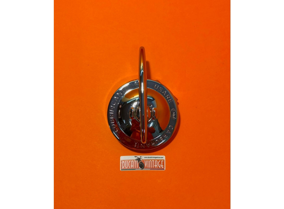 Original Esso fuel plug, used,cromo new in excellent condition, for Ducati single cylinders narrow cases