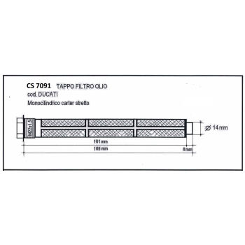 Oil filter Agip F1, identical to the original, for Ducati narrow case