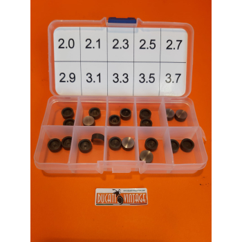 Pair of nitrided and antimagnetic valves for all Ducati wide case engine 250cc